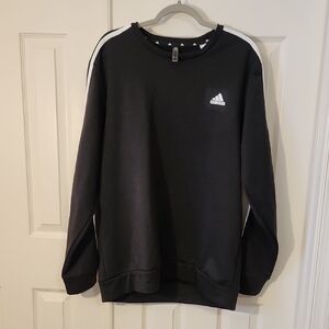 Adidas Men's Black Long Sleeve Fleece Lined Shirt - XL